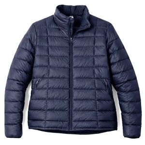 REI Co-op 650 Duck Down Puffer Jacket Women Large Plus Size Navy Full Zip Nylon